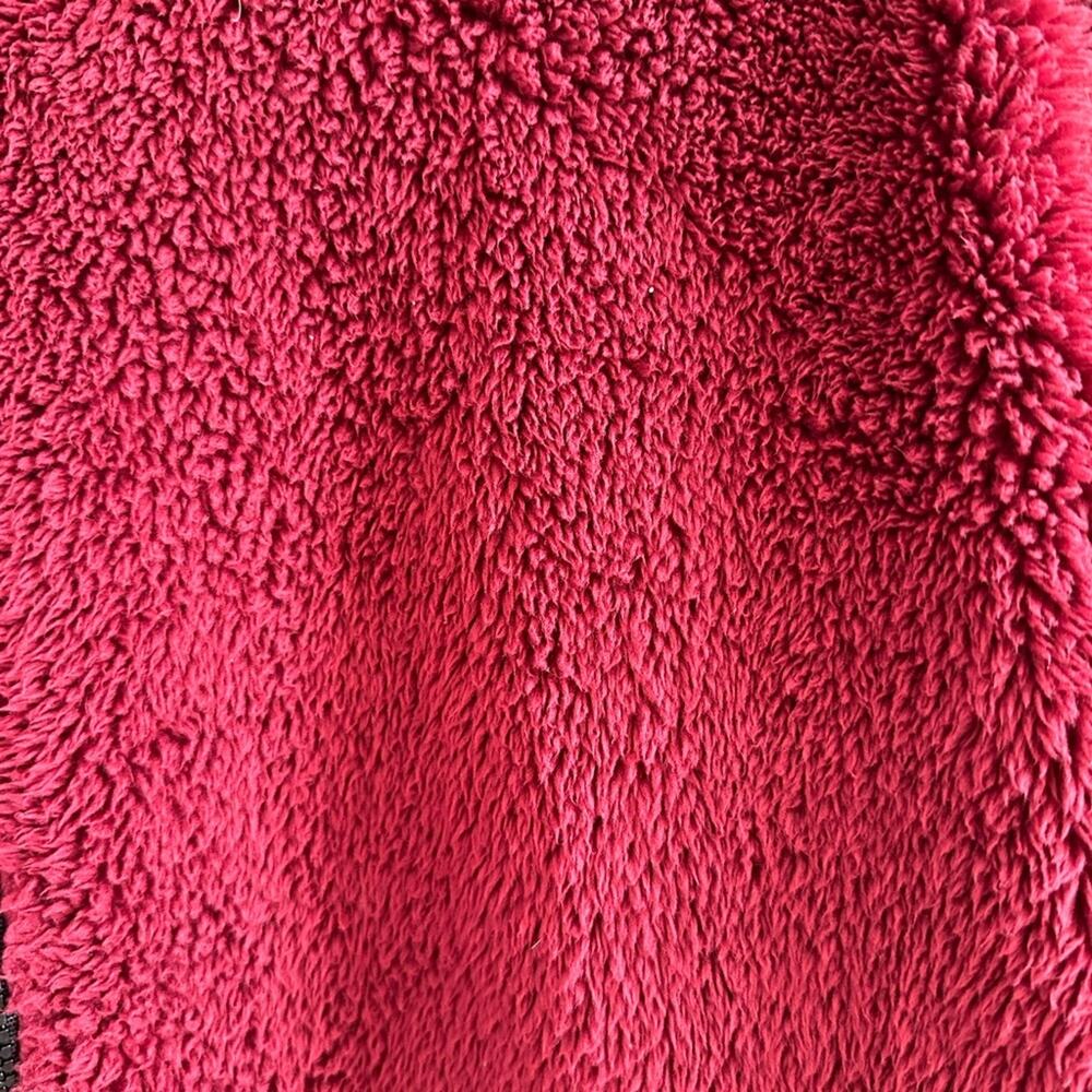 PINK Teddy Full-Zip sherpa maroon burgundy red Large - Picture 4 of 8